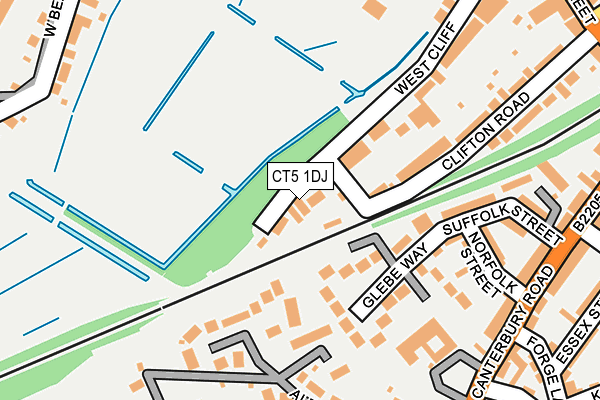 CT5 1DJ map - OS OpenMap – Local (Ordnance Survey)
