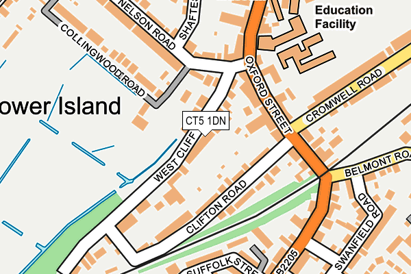 CT5 1DN map - OS OpenMap – Local (Ordnance Survey)