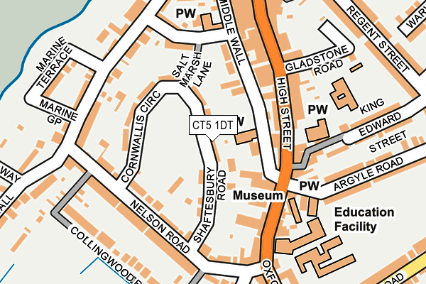 CT5 1DT map - OS OpenMap – Local (Ordnance Survey)