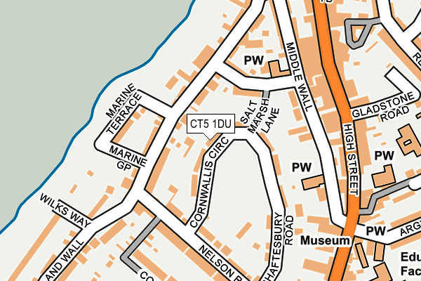 CT5 1DU map - OS OpenMap – Local (Ordnance Survey)