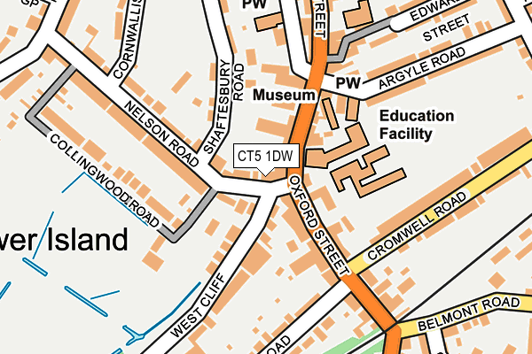 CT5 1DW map - OS OpenMap – Local (Ordnance Survey)