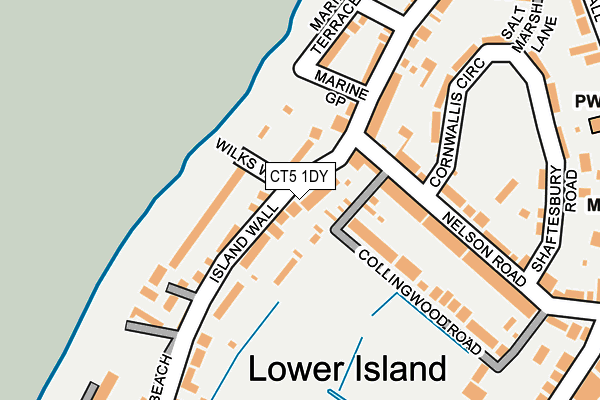 CT5 1DY map - OS OpenMap – Local (Ordnance Survey)