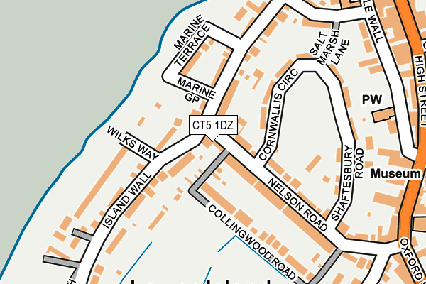 CT5 1DZ map - OS OpenMap – Local (Ordnance Survey)