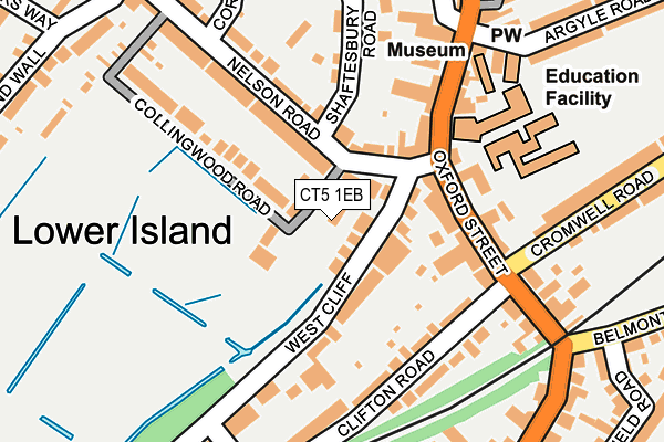 CT5 1EB map - OS OpenMap – Local (Ordnance Survey)