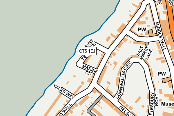 CT5 1EJ map - OS OpenMap – Local (Ordnance Survey)