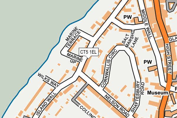 CT5 1EL map - OS OpenMap – Local (Ordnance Survey)