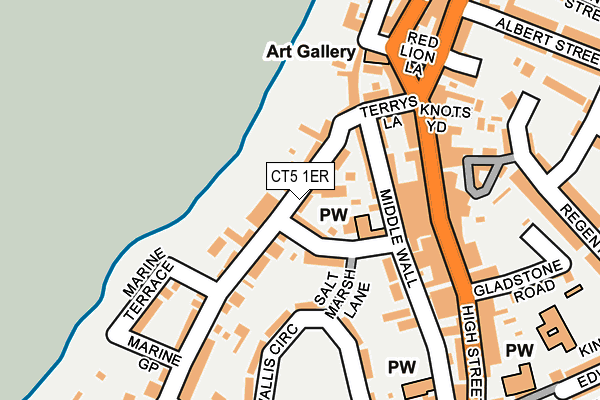 CT5 1ER map - OS OpenMap – Local (Ordnance Survey)