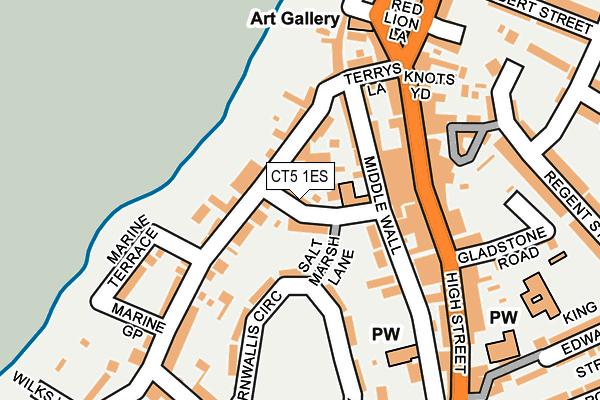 CT5 1ES map - OS OpenMap – Local (Ordnance Survey)