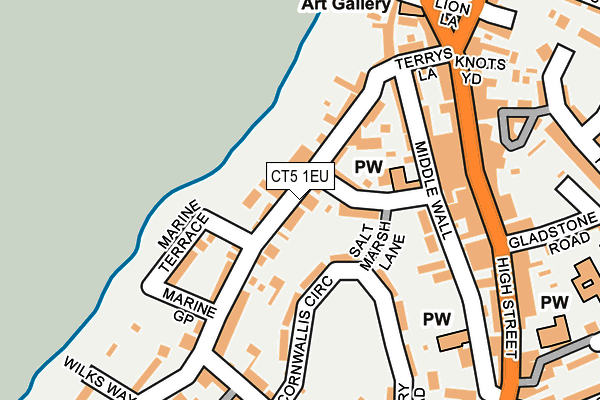 CT5 1EU map - OS OpenMap – Local (Ordnance Survey)