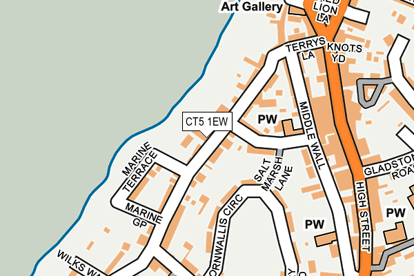 CT5 1EW map - OS OpenMap – Local (Ordnance Survey)