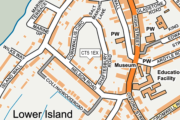 CT5 1EX map - OS OpenMap – Local (Ordnance Survey)