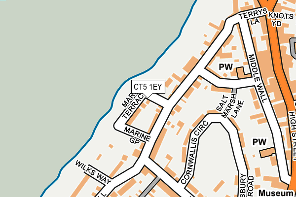 CT5 1EY map - OS OpenMap – Local (Ordnance Survey)