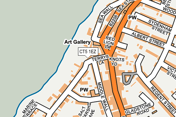 CT5 1EZ map - OS OpenMap – Local (Ordnance Survey)