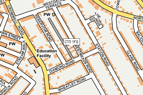 CT5 1FS map - OS OpenMap – Local (Ordnance Survey)