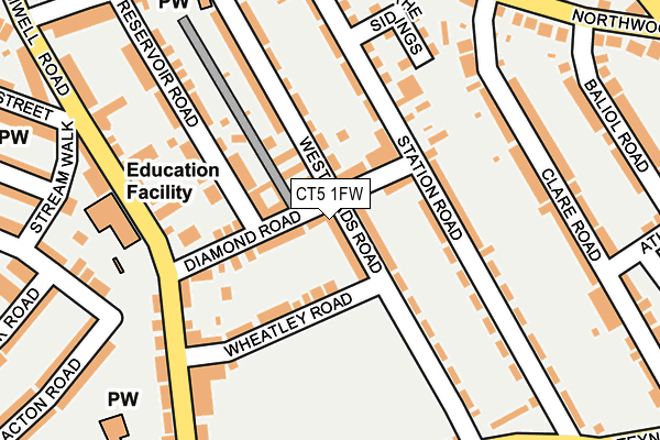 CT5 1FW map - OS OpenMap – Local (Ordnance Survey)