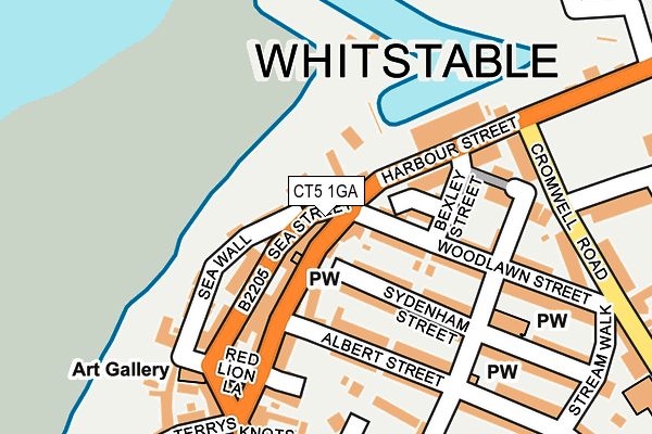 CT5 1GA map - OS OpenMap – Local (Ordnance Survey)