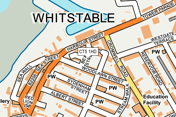 CT5 1HD map - OS OpenMap – Local (Ordnance Survey)