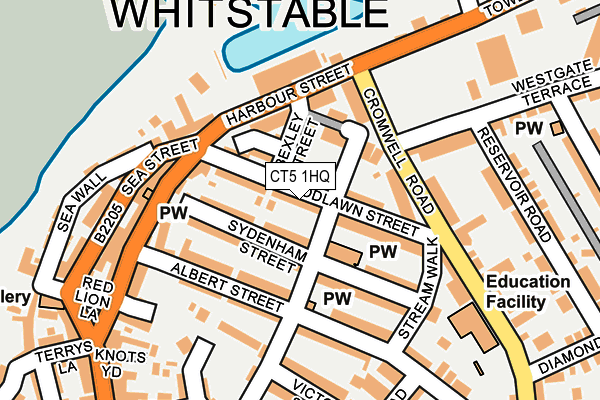 CT5 1HQ map - OS OpenMap – Local (Ordnance Survey)