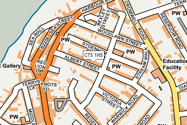CT5 1HS map - OS OpenMap – Local (Ordnance Survey)