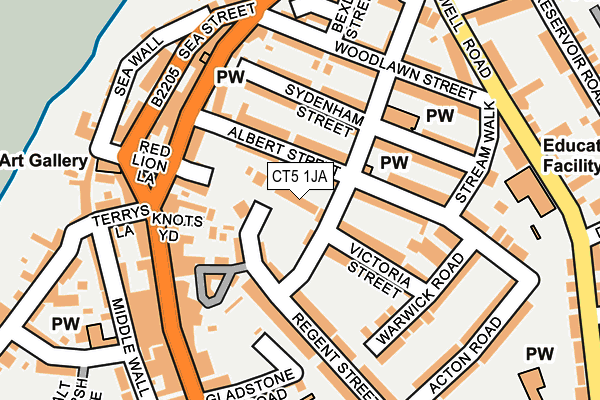 CT5 1JA map - OS OpenMap – Local (Ordnance Survey)
