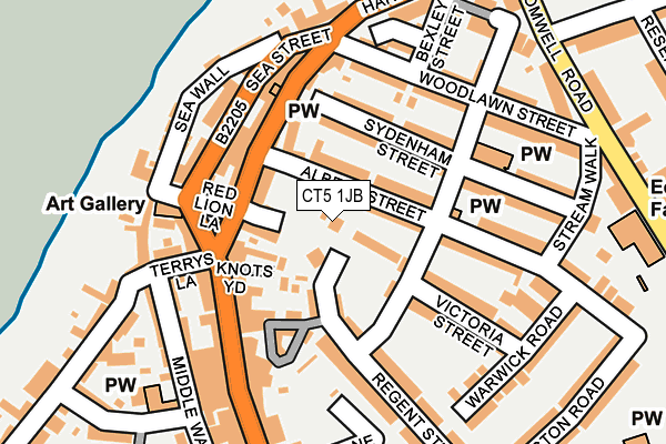 CT5 1JB map - OS OpenMap – Local (Ordnance Survey)