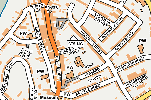 CT5 1JG map - OS OpenMap – Local (Ordnance Survey)