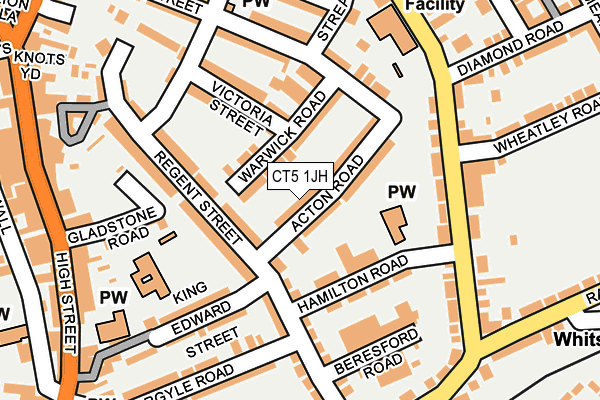 CT5 1JH map - OS OpenMap – Local (Ordnance Survey)