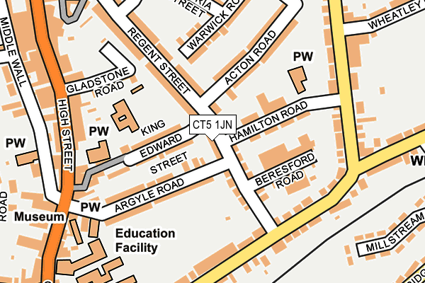 CT5 1JN map - OS OpenMap – Local (Ordnance Survey)