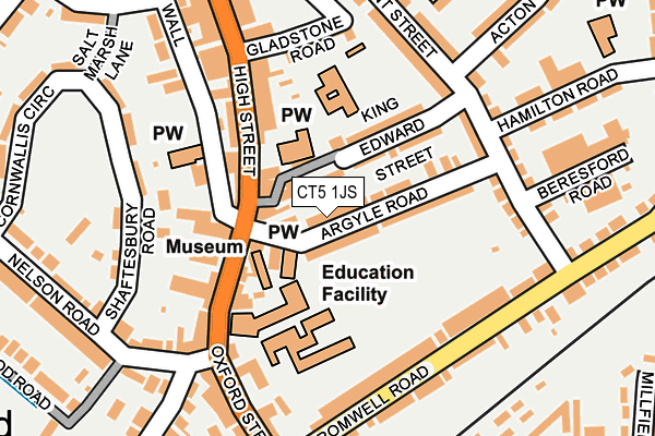 CT5 1JS map - OS OpenMap – Local (Ordnance Survey)