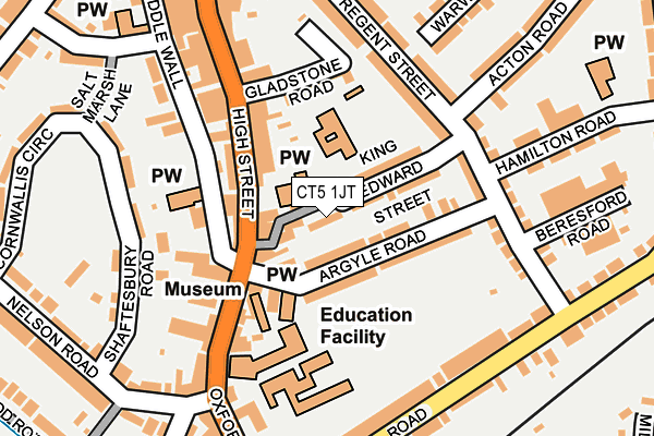 CT5 1JT map - OS OpenMap – Local (Ordnance Survey)