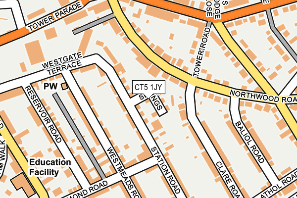 CT5 1JY map - OS OpenMap – Local (Ordnance Survey)