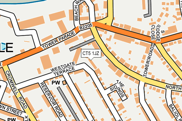 CT5 1JZ map - OS OpenMap – Local (Ordnance Survey)