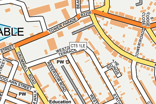 CT5 1LE map - OS OpenMap – Local (Ordnance Survey)