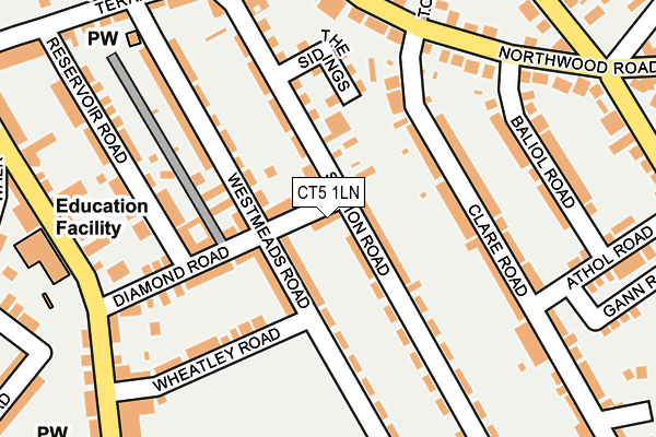 CT5 1LN map - OS OpenMap – Local (Ordnance Survey)