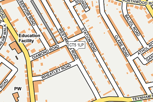 CT5 1LP map - OS OpenMap – Local (Ordnance Survey)