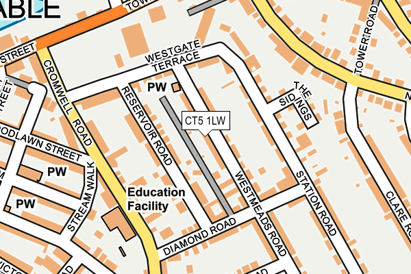 CT5 1LW map - OS OpenMap – Local (Ordnance Survey)