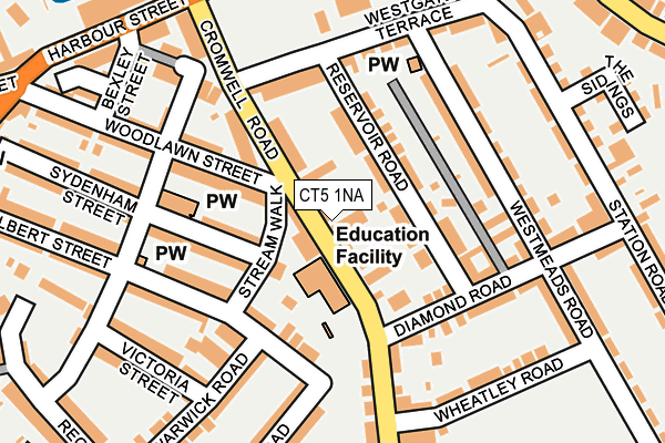 CT5 1NA map - OS OpenMap – Local (Ordnance Survey)