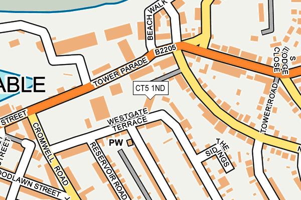 CT5 1ND map - OS OpenMap – Local (Ordnance Survey)