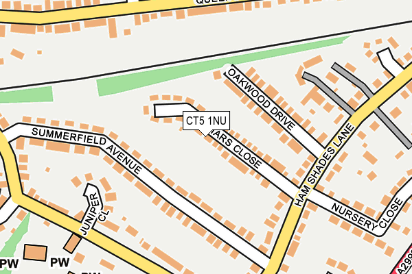 CT5 1NU map - OS OpenMap – Local (Ordnance Survey)
