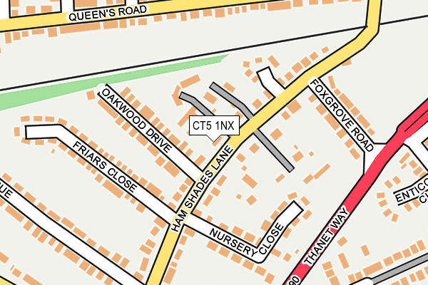 CT5 1NX map - OS OpenMap – Local (Ordnance Survey)