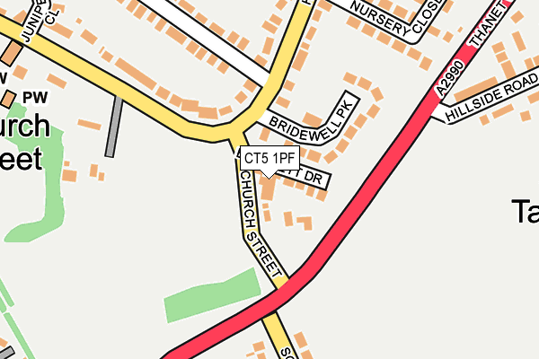 CT5 1PF map - OS OpenMap – Local (Ordnance Survey)