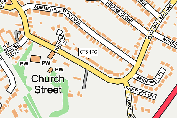 CT5 1PG map - OS OpenMap – Local (Ordnance Survey)