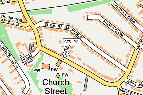 CT5 1PQ map - OS OpenMap – Local (Ordnance Survey)