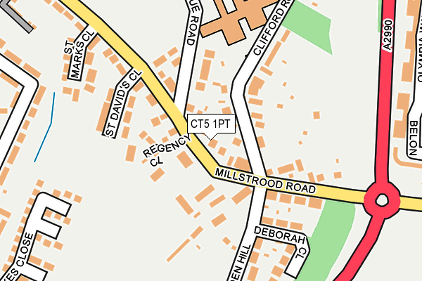 CT5 1PT map - OS OpenMap – Local (Ordnance Survey)