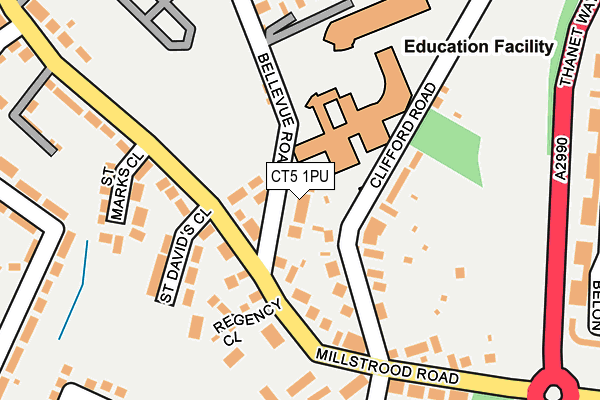 CT5 1PU map - OS OpenMap – Local (Ordnance Survey)
