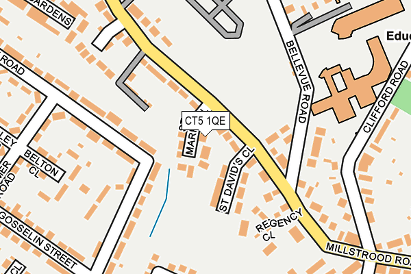 CT5 1QE map - OS OpenMap – Local (Ordnance Survey)