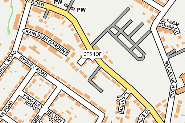 CT5 1QF map - OS OpenMap – Local (Ordnance Survey)