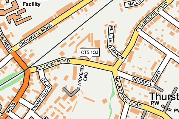 CT5 1QJ map - OS OpenMap – Local (Ordnance Survey)