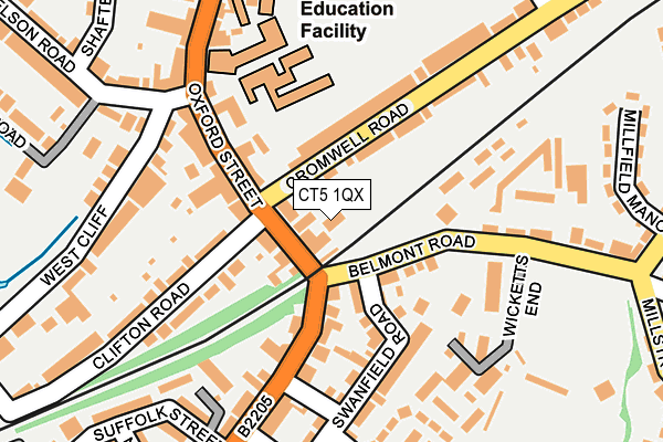 CT5 1QX map - OS OpenMap – Local (Ordnance Survey)