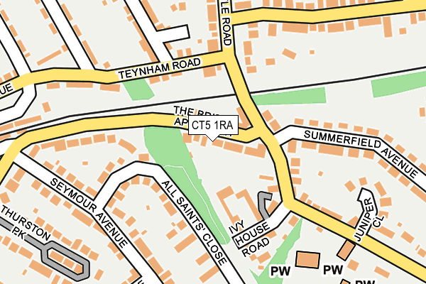 CT5 1RA map - OS OpenMap – Local (Ordnance Survey)
